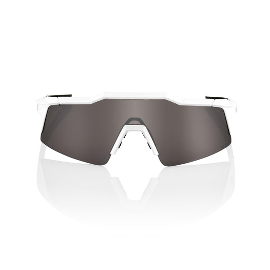 100% Speedcraft SL - Matte White - HiPER Silver Mirror Lens