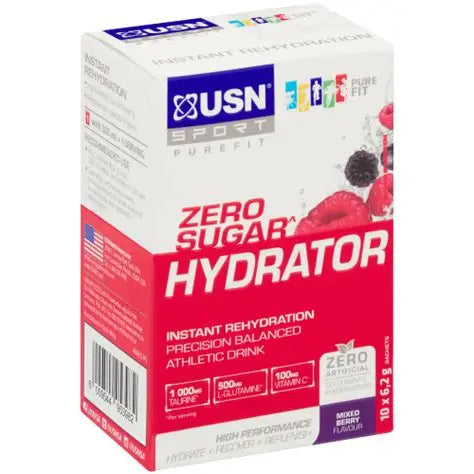 USN purefit zero sugar hydrator mixed berry 10's