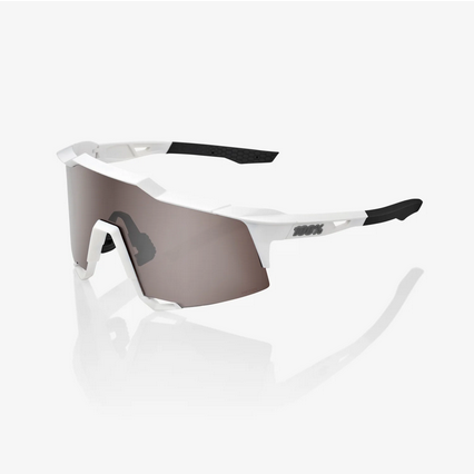 100% SPEEDCRAFT - MATTE WHITE - HIPER SILVER MIRROR LENS