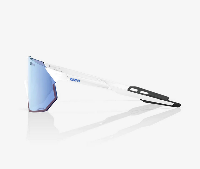 100% HYPERCRAFT SQ - Soft Tact White - HiPER Blue Multilayer Lens