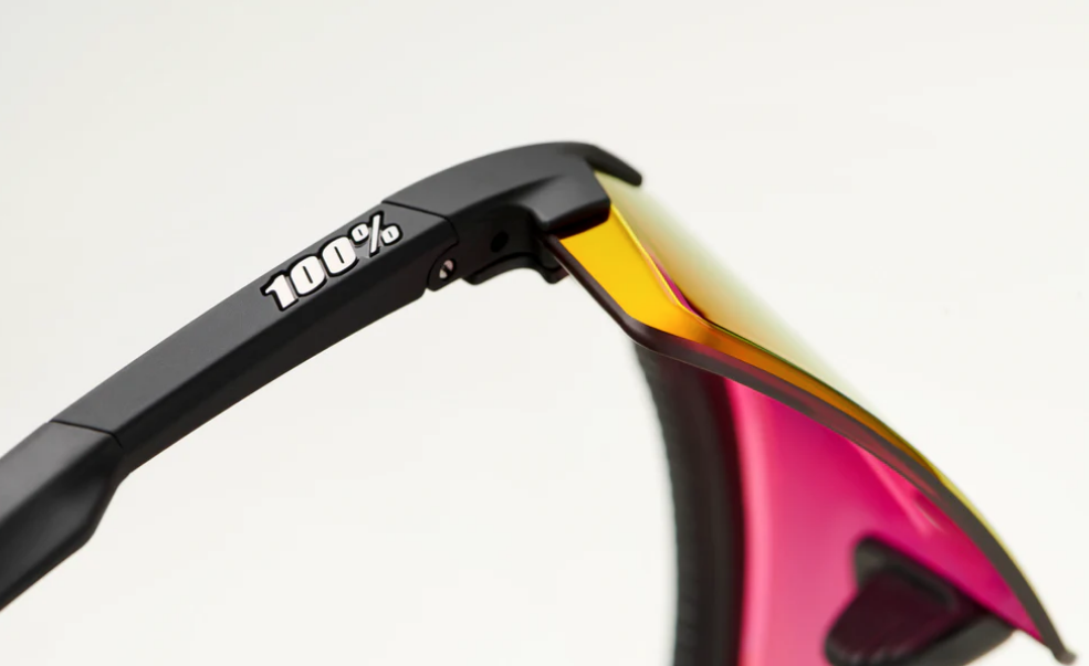 100% Aerocraft - Soft Tact Black - HiPER Red Multilayer Mirror Lens