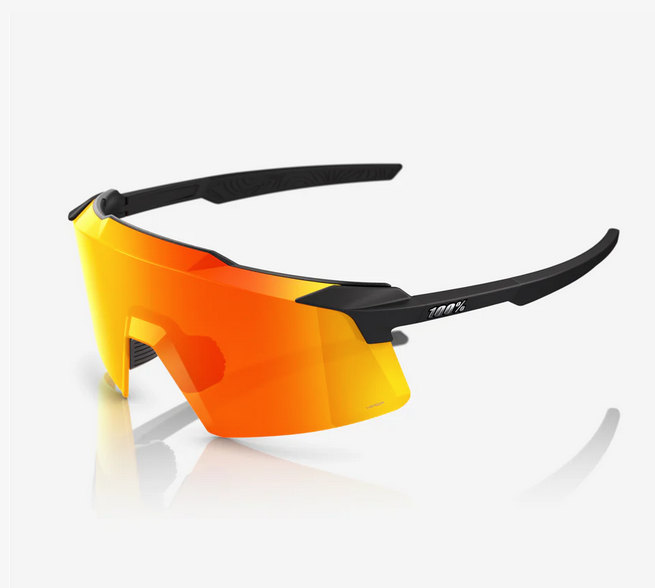 100% Aerocraft - Soft Tact Black - HiPER Red Multilayer Mirror Lens