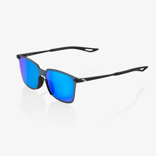 100% LEGERE SQUARE - Soft Tact Black - Blue  Multilayer Mirror Lens