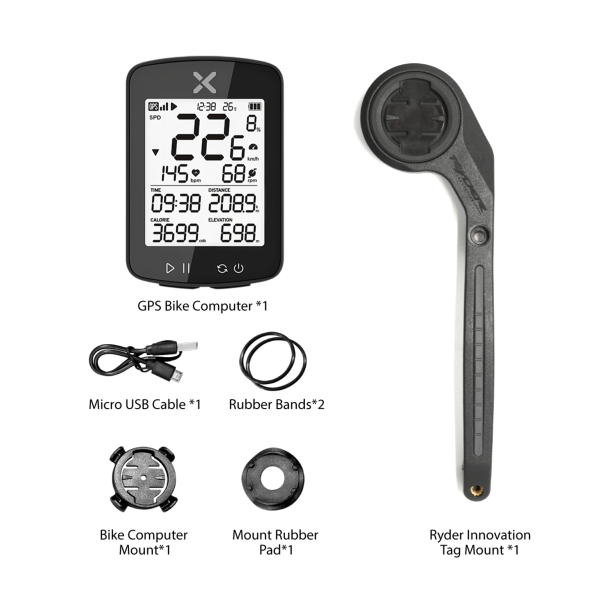 RYDER Innovation Tag Outfront Mount Xoss Comp G+ GPS Kit