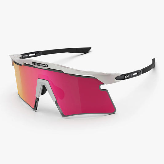 SCI CON aeroshade 2.0 titanium sunglasses white matt multimirror sunburst pink