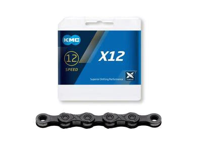 KMC 12-Speed X12 Black Tech Chain | 126 Links | Boxed