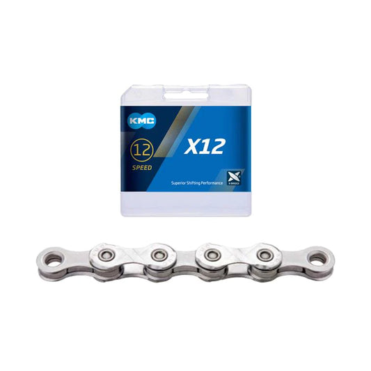 KMC 12-Speed X12 Silver / Silver Chain | 126 Links | Boxed